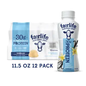 Fairlife Nutrition Plan High-Protein Beverage Shake, Vanilla Flavor, 30g Protein, 11.5 fl. oz., 12-Pack