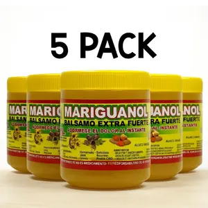 (5 Pack) Mariguanol Extra Strength Balm 125g Fast Acting Muscle Joint Relief Uso Externo for Pain Relief Uso Externo para Dolor with Arnica