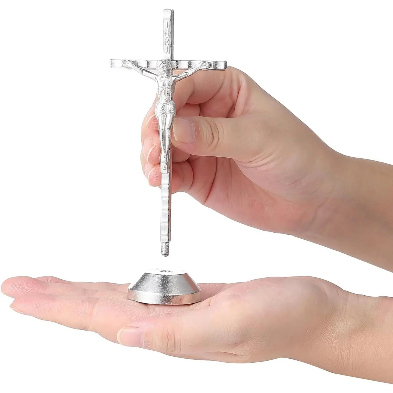 Crucifix Wall Cross Small Metal Slender Catholic Crosses  Cross Wall Decor(4.72inches - )