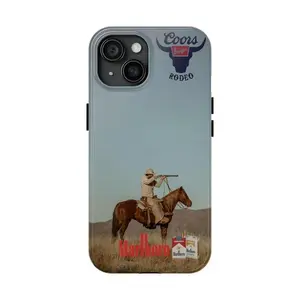 Retro Marlboro & Coors Denim-Style Phone Case — Compatible with iPhone 13 / 14 / 15 / 16 / 17