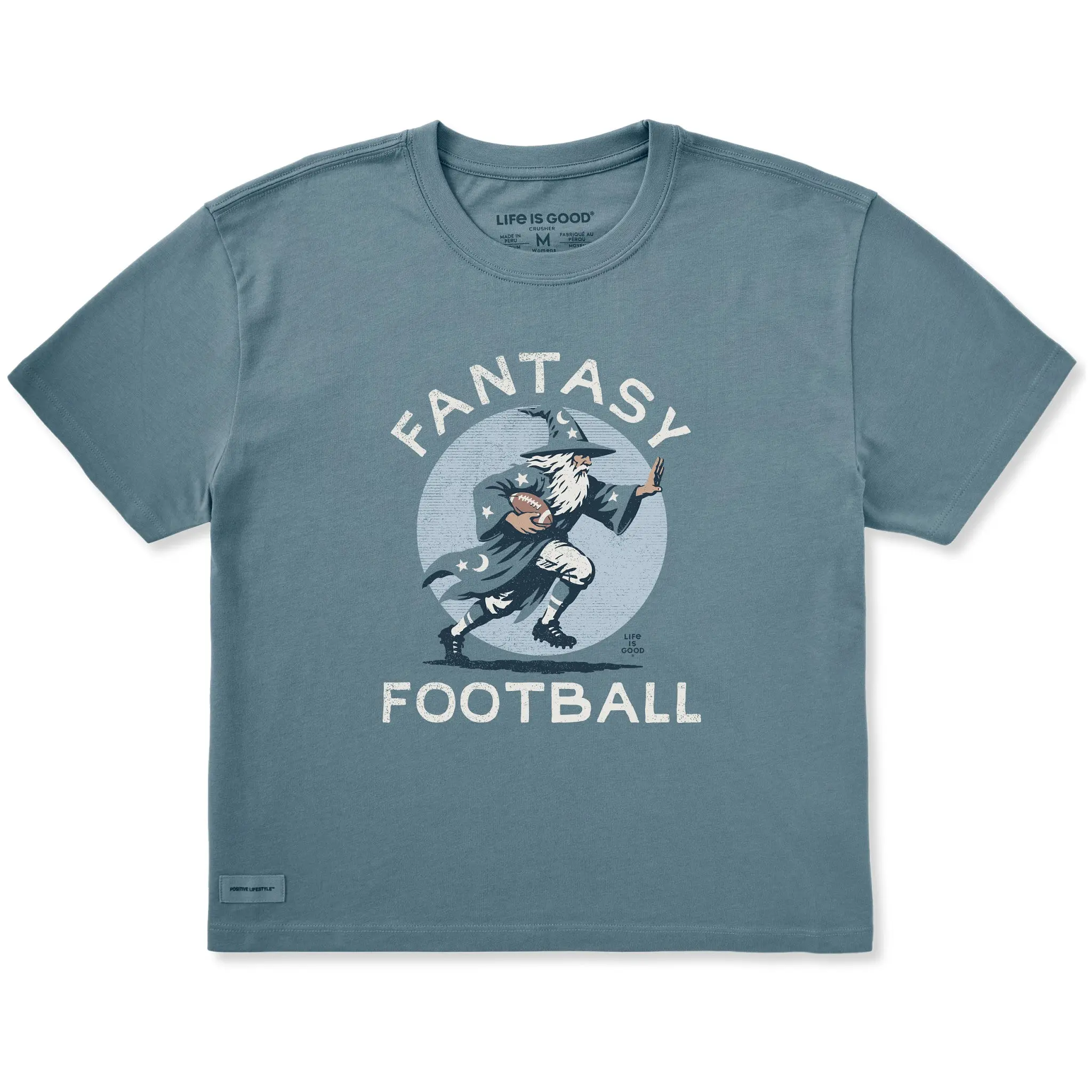 Women's Fantasy Football Wizard Rushing Short Sleeve Crusher Boxy Tee