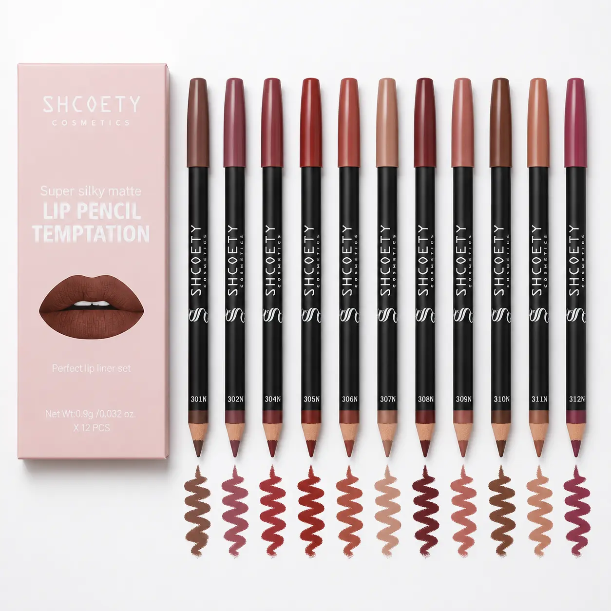 Holiday Gift Set, Matte Velvet Finish Lip Liner Set, Bold Nude Color, Precise Lip Shaping, Soft Yet Firm, Smooth Application, Waterproof Transfer-Proof Women's Makeup Lip Kit, Lip Cosmetic #GLOBAL PICKS gloss everyday beauty long-lasting