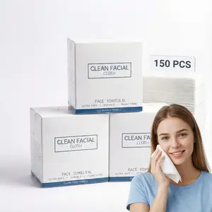 Clean Face Towels XL Oversized Disposable Cleansing Towel Super Soft Thickened Plant Fiber 50 Sheets per Box Cost Effective Upgrade