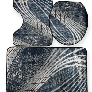 Super Soft 3 Piece Premium Bathroom Set 50x80cm  Bathroom Mates 3pcs Set - Super Soft 3 Piece Premium Bathroom Set 50x80cm - Includes Two Mats with Unique Patterns