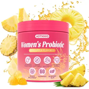 Summervibes Feminine Probiotic Gummies for Women | With Slippery Elm, Prebiotics & Probiotic Blend | Supports pH Balance, Gut Wellness & Freshness | Pineapple Flavor | 60 Count