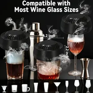 Premium Whimypey Electric Whiskey Smoker Kit Built-in Lighter, No Butane Needed, Rechargeable Cocktail Smoker Kit with 6 Wood Chips, Fashioned Drink Smoker Kit, Bourbon Whiskey Gifts for Men, Father's Day Gift