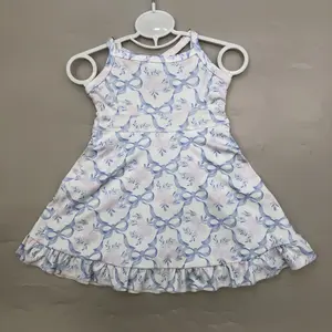 Girl Atheletic Dress Bow Sports Dress  Yoga Dress