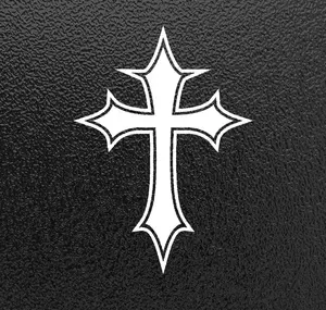 Cross Symbol Vinyl Decal Sticker High Quality Waterproof Christian Faith Symbol