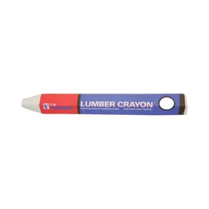 212 MAIN CH Hanson 10370 White Lumber Crayon - Pack of 12, Fade-Proof, Hex Shape, Marks Surface