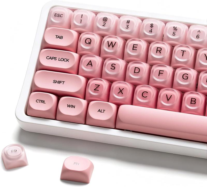 Womier PBT Keycaps, Jelly Keycaps MOA Profile for 61/68/84/87/98/100 Cherry Gateron MX Mechanical Keyboards