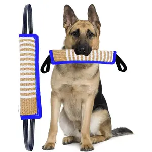Jute Dog Bite Tug Toy, 1pc Durable Chew Stick & Pillow for Large Dog, Training Interactive Bite-resistant Gear, Pet Supplies
