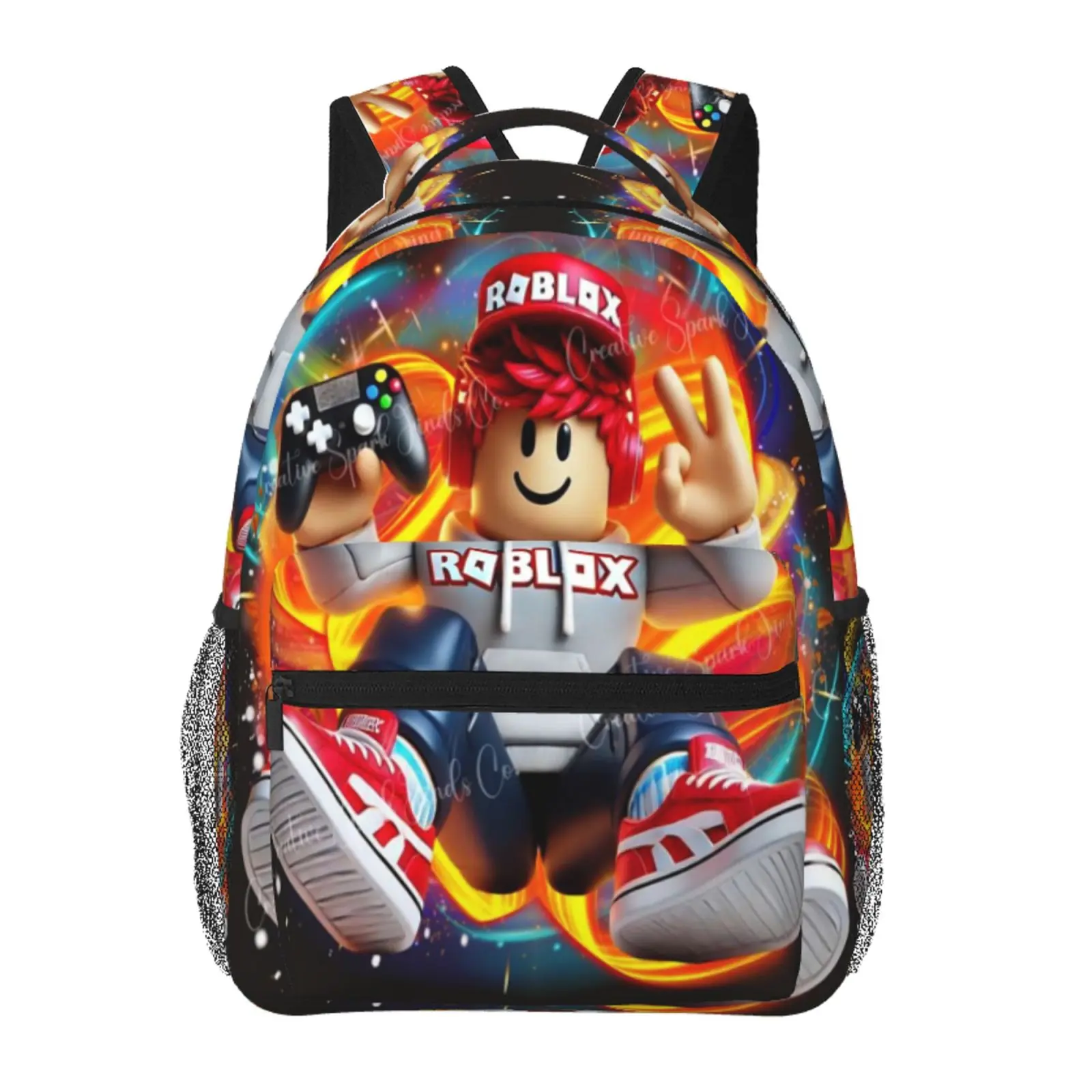ROBLOX Scratch-Resistant All Over Print Large Capacity Backpack for Back to School Daily Use and Weekend Trip Cartoon Casual Merch School Daypack Gift for Teens Boys Girls