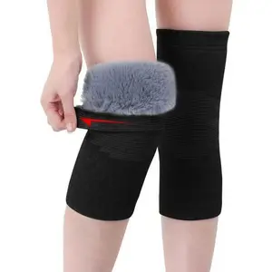 Winter Knee Warmers Knee Brace Sleeve Leg Warmer Wool Cashmere Thicken Knee Supports for Joint Pain Arthritis Thermal Ski Cycling Women Men 1 Pair