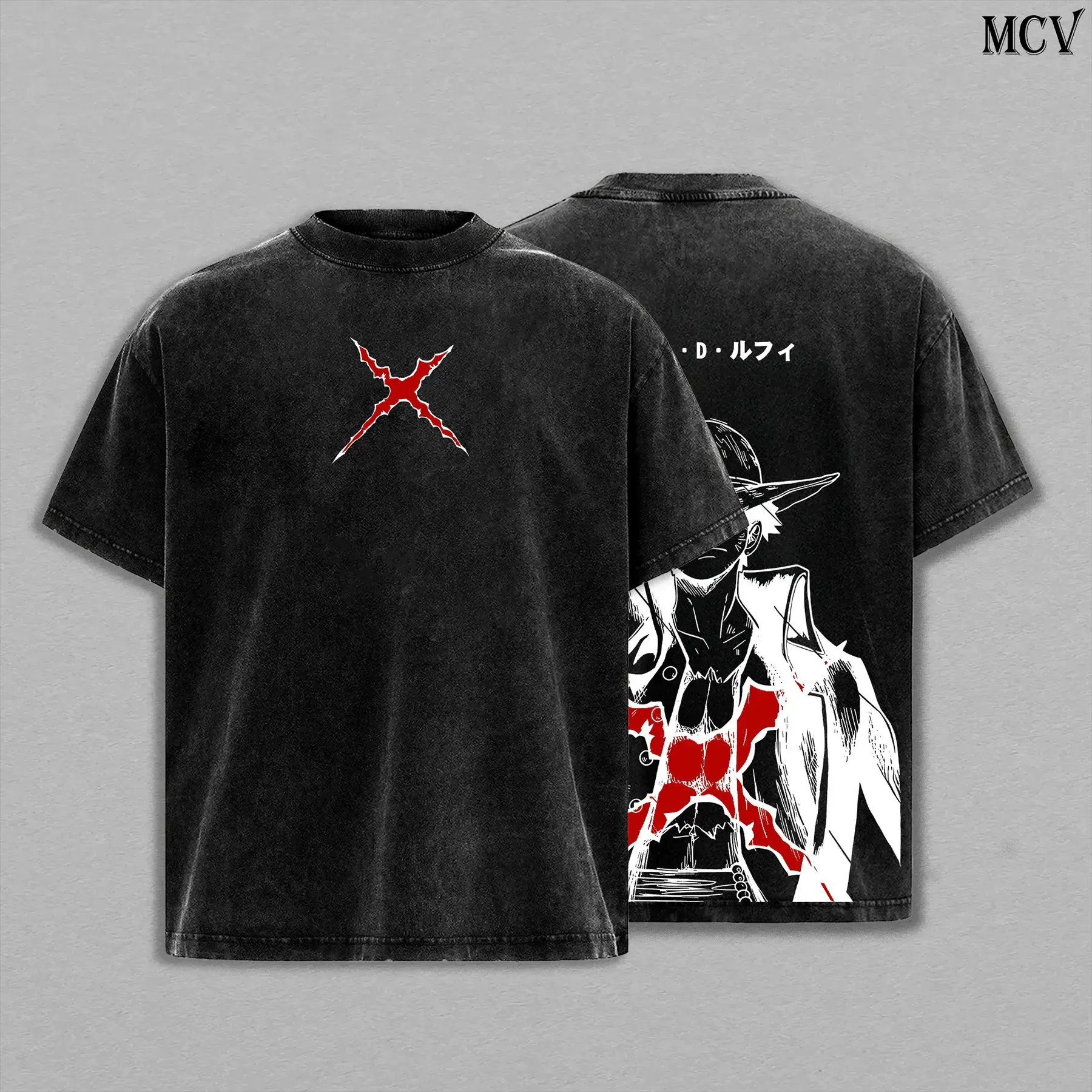 Vintage Washed Sun God Joy Boy Graphic Tee - Heavy Cotton Oversized Anime T-Shirt Y2K Manga Streetwear Gym Pump Cover 90s Retro Casual American Short Sleeve Top For Men & Women Fandom Apparel Good Tees Essential Japanese Anime Gift Unisex Premium Shirt