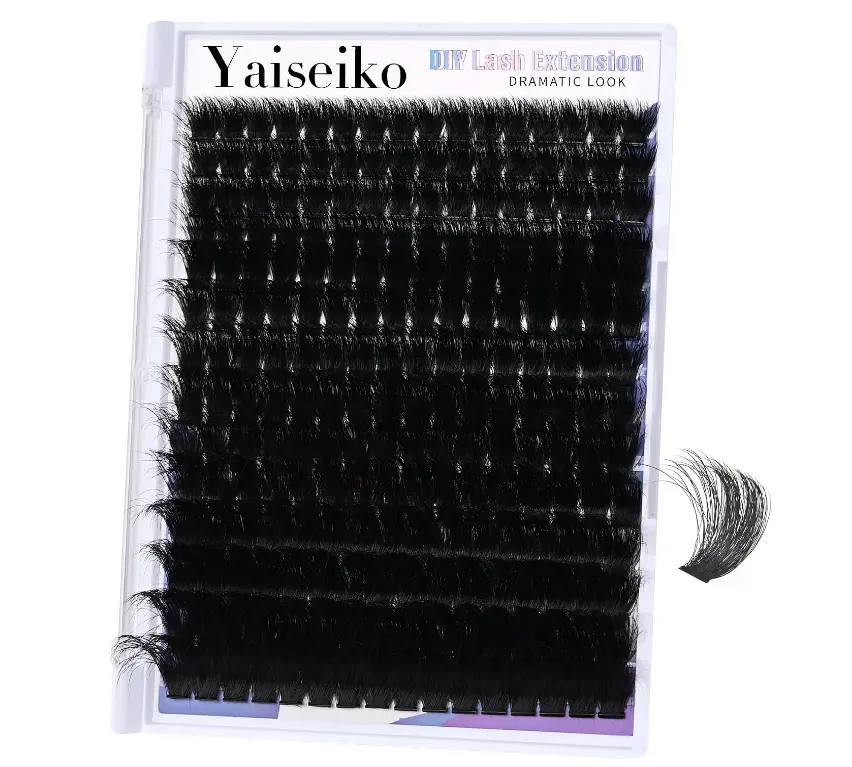 300D Lash Clusters Thick Long 12-25mm Volume Cluster Eyelash Extensions 224Pcs Wispy Individual Lashes D Curl Waterproof Eyelash Clusters Soft False Eyelashes DIY at Home, by Yaiseiko