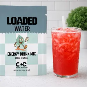 Loaded Water-Viral – Single Packet | 32oz Sugar Free Caffeinated Flavored Powder Beverage Mix | Made in USA | Easy to Mix