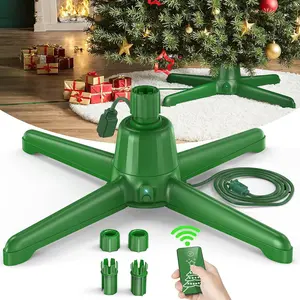 2025 Upgrade Rotating Christmas Tree Stand, UL Certified Adjustable Tree Stands with Remote Control for Up to 7.5ft 90lb Artificial Tree, Durable 3 Light Outputs with Up to 625 Watts of Power