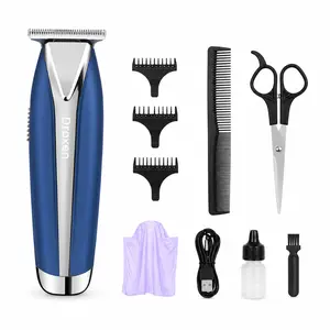 Droxen Professional 0mm Gap Hair Trimmer, Cordless Clippers for Men, 120-Min Runtime, T-Blade Beard & Body Grooming Kit, Waterproof Electric Shaver