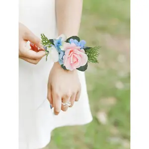 Rinlong Pink & Baby Blue Wrist Corsage