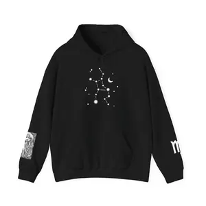 Virgo Zodiac Hoodie, Astrology Hooded Sweatshirt, Zodiac Gift, Unisex Pullover, Astrology Apparel, Birthday Horoscope Gift