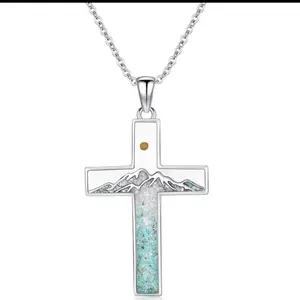 Mountain Necklace 925 Sterling Silver Mustard Seed Pendant Necklace Jewelry Gifts for Women Girls TikTokShopBlackFriday