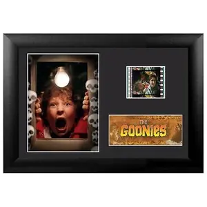 212 MAIN Goonies S1 Minicell Real Film Cells Photo Frame - 7x5 in Rectangular MDF Frame with Easel Back, Mother-Focused Movie Themed Baby & Maternity Room Decor (Wall Display Option)