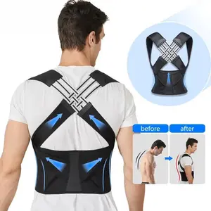 Waist trainer correct bad posture help and hunchback unisex posture enhancer back support posture correction shoulder belt correction vest for home office