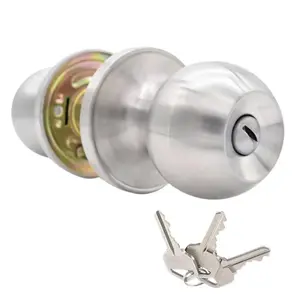 Door Knob and Deadbolt Set, Summervibes, Satin Nickel Entry Door Knob and Single Cylinder Deadbolt Combo Pack, Fit for 1-3/8" to 1-3/4" Door Thickness, Door Lockset with Deadbolt for Entrance and Front Door