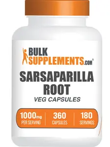 BulkSupplements Sarsaparilla Root Extract - Antioxidant Source-Digestive Support- Skin Support- 1000mg per Serving- 360 Vegetarian Capsules