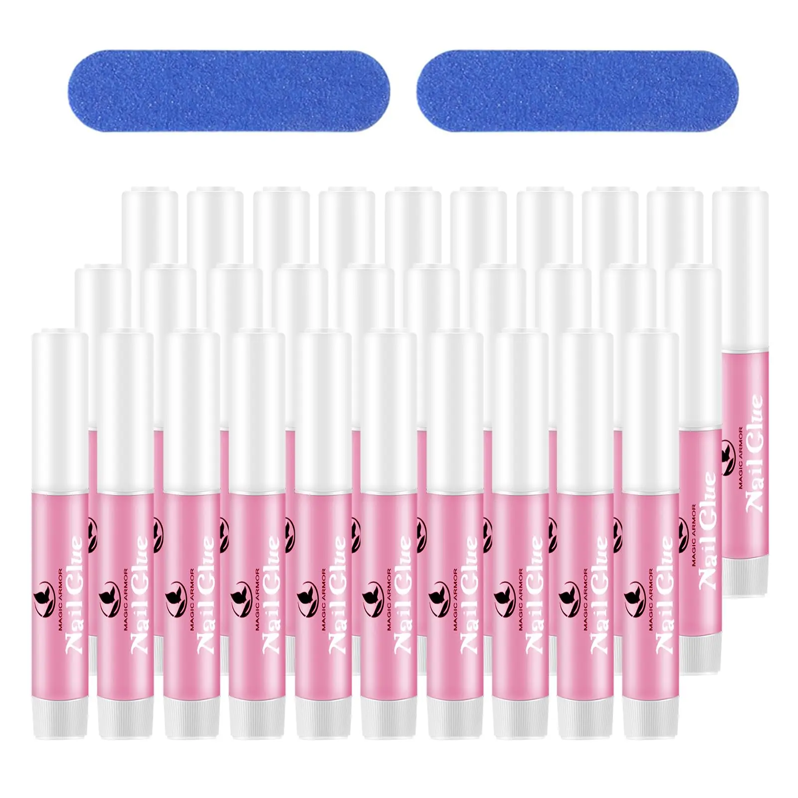30 PCS Nail Glue for Acrylic Nails, Professional Nail Tip Glue for Fake Nails Broken Nails Adhesive Super Bond for Press on Nails Glues Adhesive for Fake Nails Tips Glues