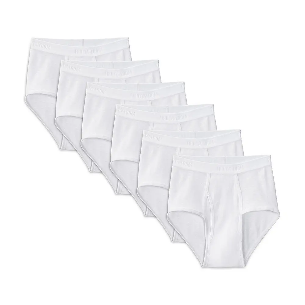 Fruit of the Loom Premium Mens 6 Pack Premium Cotton Briefs