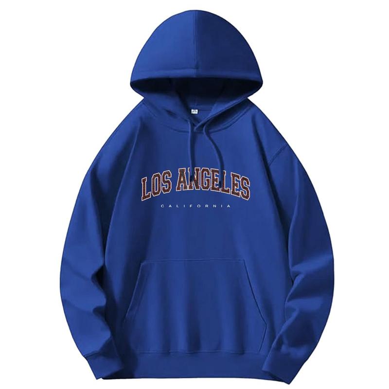 Sunland “Los Angeles” Pattern Oversized Trendy Queen Hoodies Fleece Sweatshirts Fall Fashion 2025 Pullover Sweaters Winter Clothes