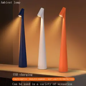 Eye-Care LED Desk Lamp, Touch Control, Rechargeable Battery, Tabletop Ambient Light, Creative Decorative Night Light for Various Scenarios