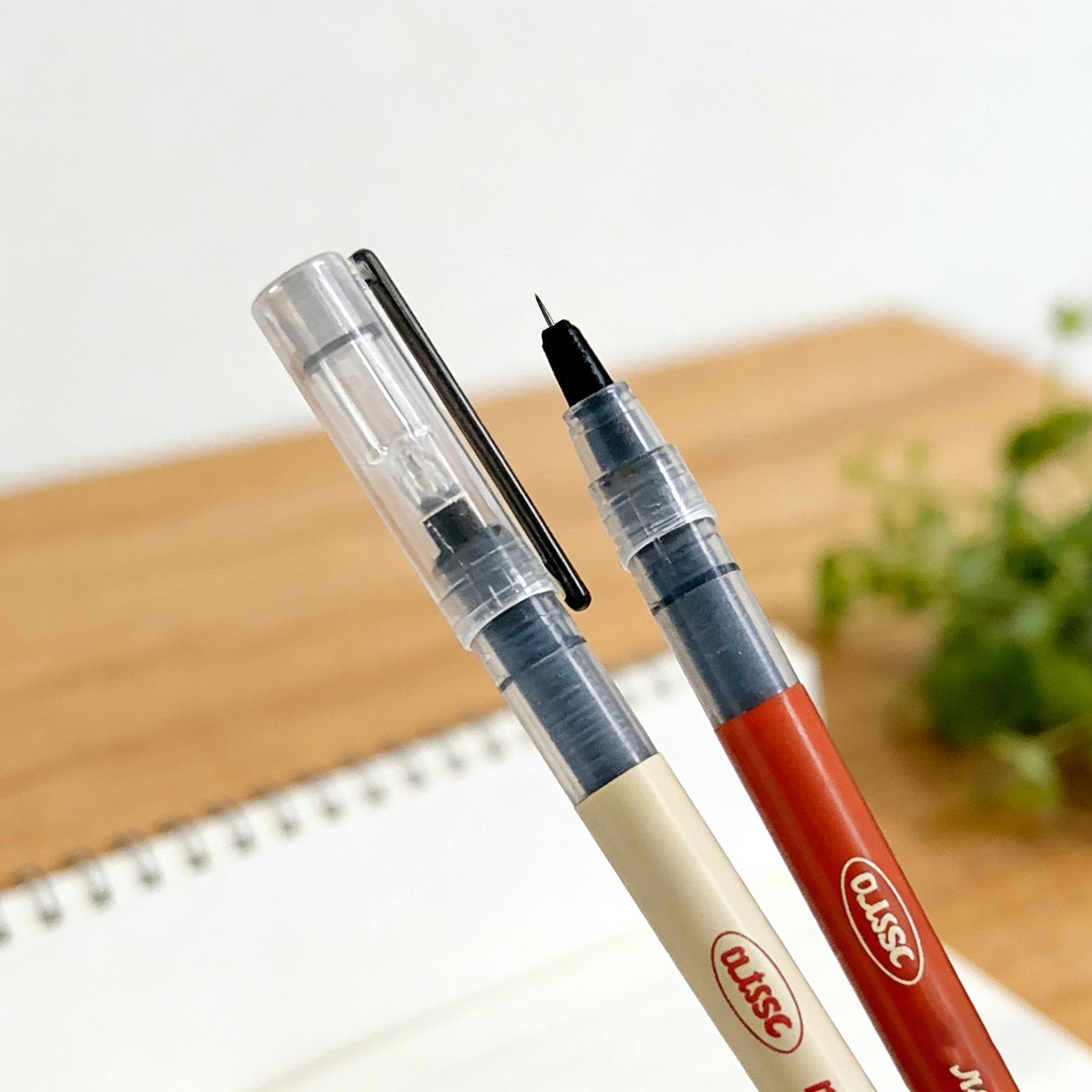 6Pcs Cute Retractable Gel Pens, 0.5mm Fine Point Black Ink Pens with Comfortable Grip, Smooth Writing Gel Pens for Office & School Supplies, Perfect New Year Gifts & Valentine's Day Gifts for Women, Girls, Students & Coworkers