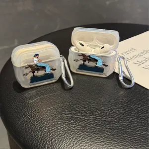 Singer BadS BunnyS Protective Case Cover for Apple AirPods 1/2/3/4/Pro/Pro2 TPU Texture Lightweight and Durable Anti-Scratch Shockproof Earphone Charging Box Accessory With Buckle