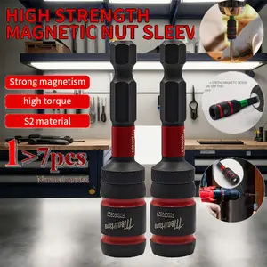 MEAIRKANG 2pcs 5/16" Heavy-Duty Magnetic Hex Nut Driver Bit Set — Reversible Alloy Steel Design, Strong Magnet, Provides Higher Precision and Efficiency, Specially Designed for HVAC Systems and Impact Drivers.