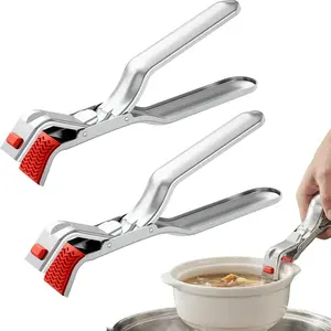 2 Pcs，Multi-Function Anti-Scald Bowl Clip , Non-Slip Easy Grip Space Saving Design, Kitchen Essential for Microwave Pizza Oven Air Fryer