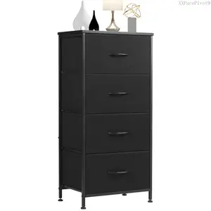 Dresser for Bedroom, Storage Drawers, Skinny Fabric Storage Tower with 4 DrawersXXPacePivot9