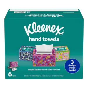 Kleenex Disposable Hand Towels, 60 Tissues Per Box, 6 Boxes (360 Total)