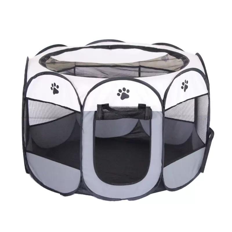 Pet Maternity Room,Octagonal Pet Tent Foldable Portable Oxford Cloth Cat and Dog Nest Outdoor Easy Operation Large Dog Cages Cat Fences Litter Box Enclosure Kittens Suitable Size Space Foldable cat and dog cage Safe Reliable