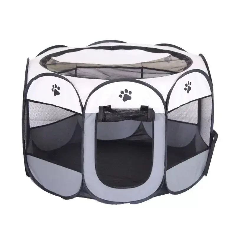 Pet Maternity Room,Octagonal Pet Tent Foldable Portable Oxford Cloth Cat and Dog Nest Outdoor Easy Operation Large Dog Cages Cat Fences Litter Box Enclosure Kittens Suitable Size Space Foldable cat and dog cage Safe Reliable
