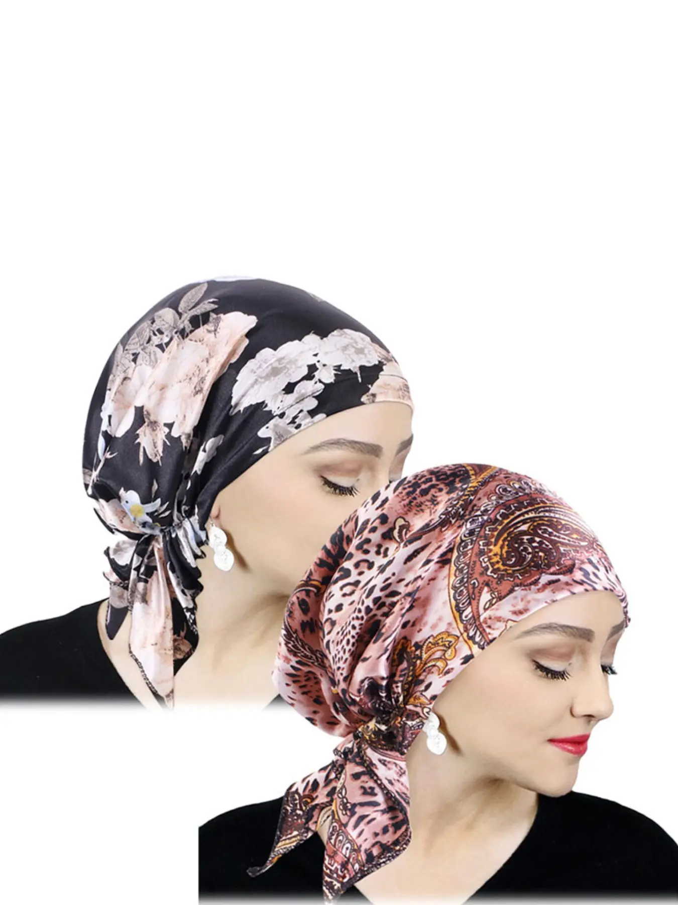 Colorful Print Triangle Hat Scarf Set With Scarf, Headscarf, Hooded Pirate Cap, Cloth Hat, Turban, Turban Wrap, Head Scarf Turbans, 2 Piece Fashion Accessory, Suitable for Various Occasions