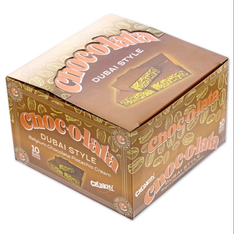 Chocolata Dubai Style Belgium Chocolate Bar with Pistachio - Dessert Snack, Net Weight 7.5 oz Bonbon
