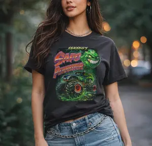 Vintage Monster Truck Graphic Shirt, Retro Horror Streetwear Tee, 90s Style Camiseta