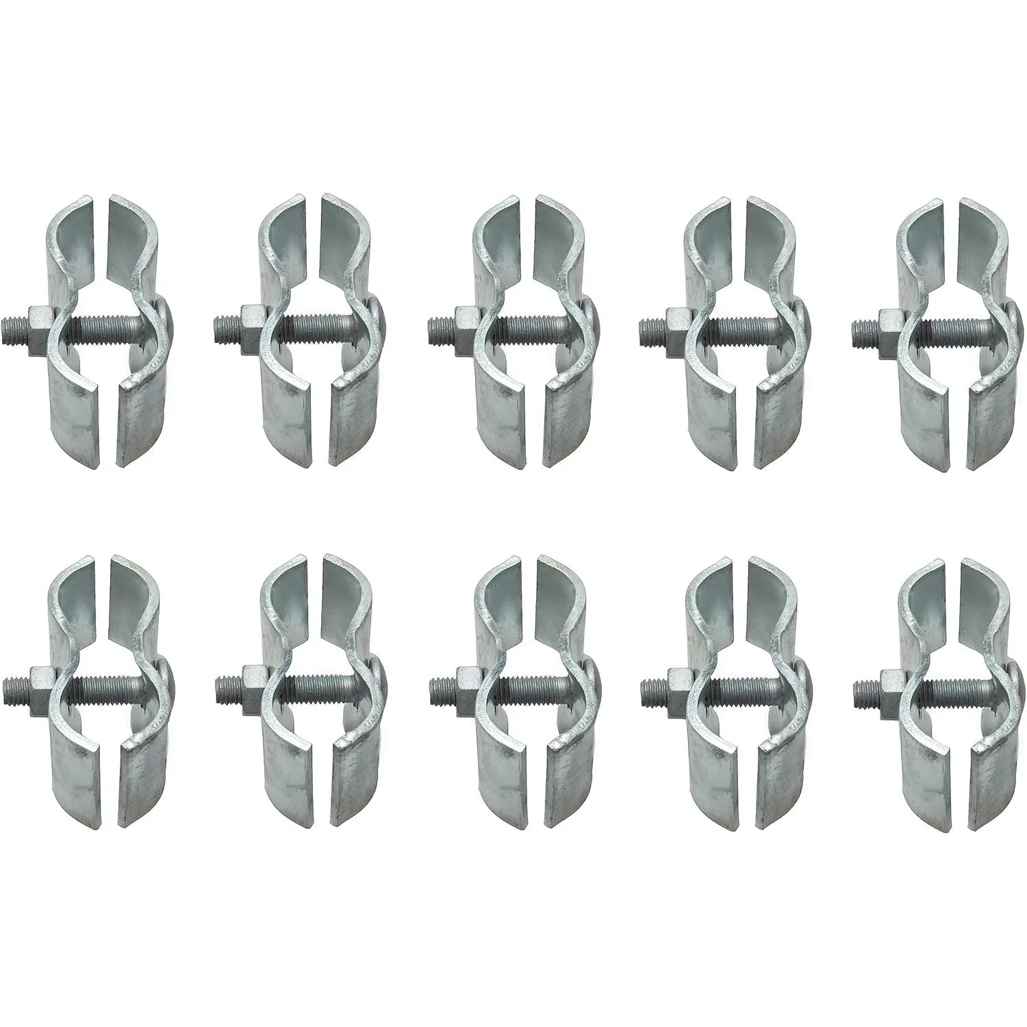 10 Set Chain Link Fence Panel Clamps 1-3/8" Dog Kennel Panel Clamp for Round Pipe Panel Frame