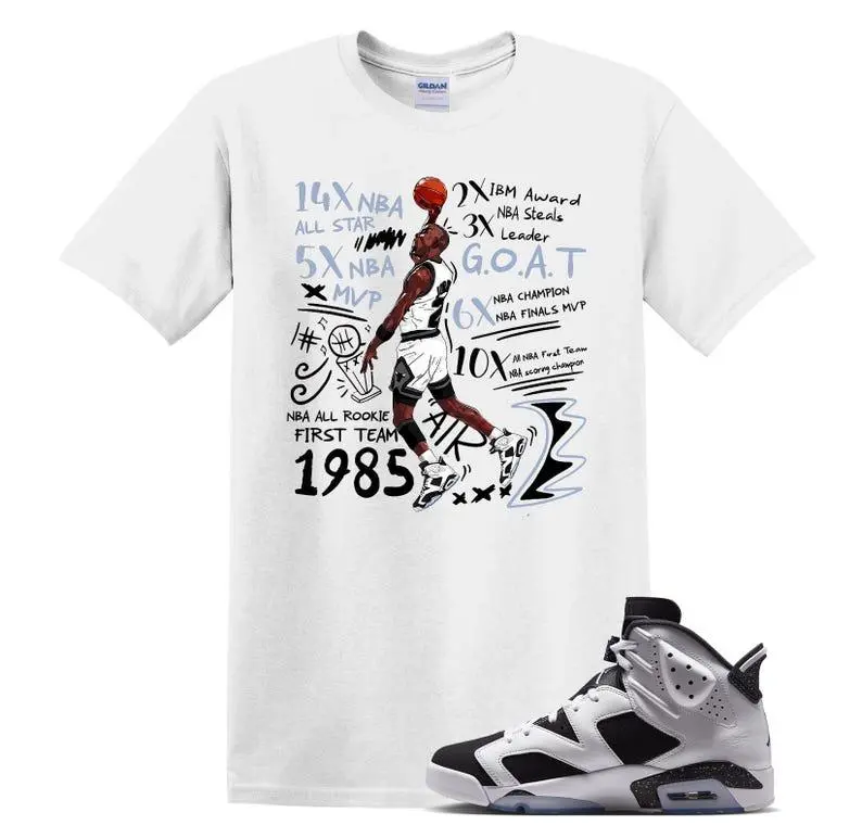 6 Oreo Black White Matching T Shirt, MJ GOAT Dunk Graphic Shirt, 90s Hip Hop Tee, Gift For Women and Man, Unisex T-Shirt, Sneaker Head Gift