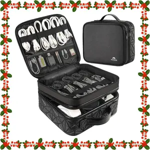 Double-Layer Cord Organizer for DJs & Musicians – Shockproof, Adjustable Divider Bag for Cables, Instruments & Audio Accessories