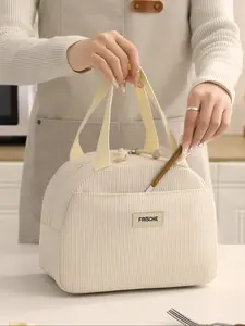 Floral Pattern Lunch Bag, Large Capacity Insulated Lunch Bag, Durable Tote Lunch Bag for Picnic, Insulated Bag for Women & Men, Cool Box