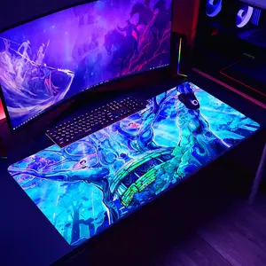 UV Reactive Mouse Pad, 1 Count Large Gaming Mouse Pad, Thickened Fluorescent Mouse Pad, Washable Rubber Mouse Pad for Gaming, Office, Home
