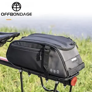 Offbondage Bicycle Bag, Multi-Functional Outdoor Saddle Bag, Reflective Waterproof Handheld Large Capacity Pouch, 8L Tail Bag with Multiple Pockets